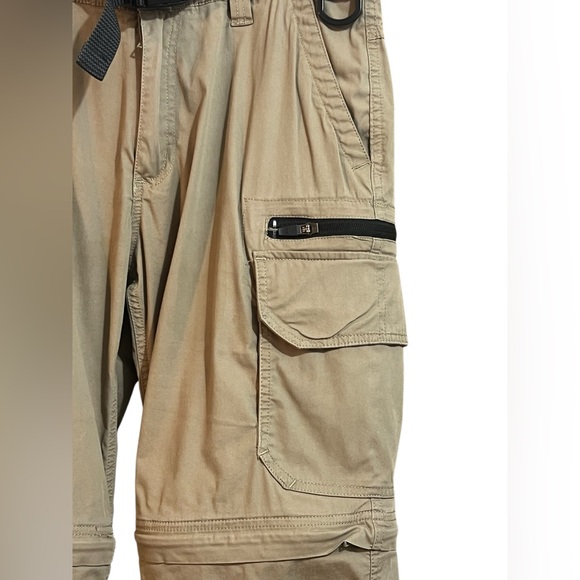 Mens Convertible Lightweight Comfort Stretch Cargo Pants or Shorts - Picture 5 of 8